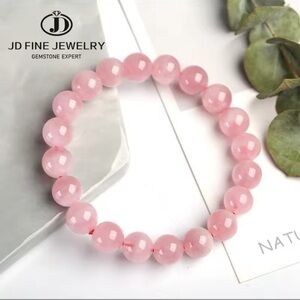 5A Madagascar Natural Rose Quartz Reiki Healing Bead Bracelet